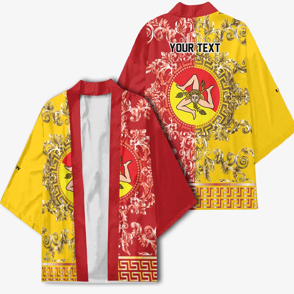 Personalized Italy Sicily Kimono Baroque Motif