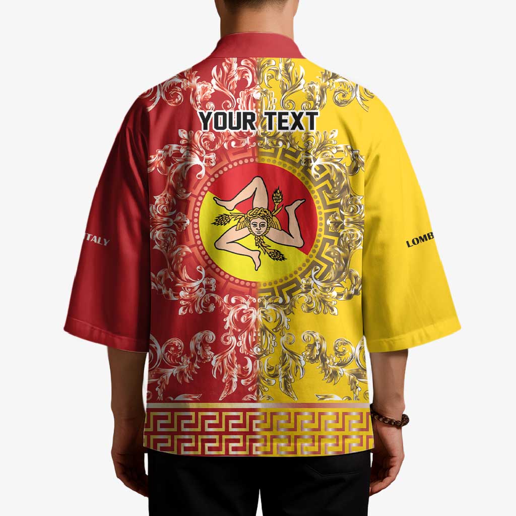 Personalized Italy Sicily Kimono Baroque Motif