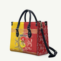 Personalized Italy Sicily Leather Bag Baroque Motif