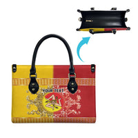 Personalized Italy Sicily Leather Bag Baroque Motif