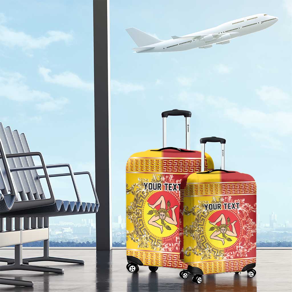 Personalized Italy Sicily Luggage Cover Baroque Motif
