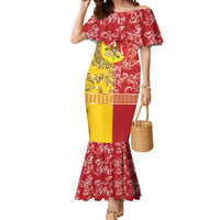 Personalized Italy Sicily Mermaid Dress Baroque Motif