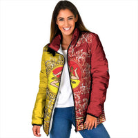 Personalized Italy Sicily Padded Jacket Baroque Motif