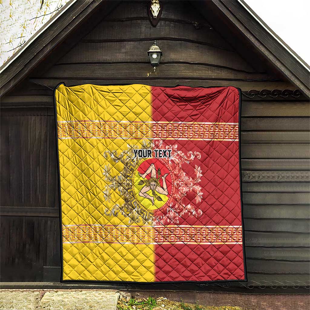 Personalized Italy Sicily Quilt Baroque Motif