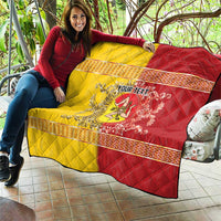 Personalized Italy Sicily Quilt Baroque Motif