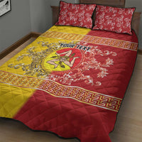 Personalized Italy Sicily Quilt Bed Set Baroque Motif