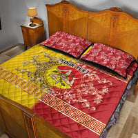 Personalized Italy Sicily Quilt Bed Set Baroque Motif