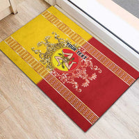 Personalized Italy Sicily Rubber Doormat Baroque Motif