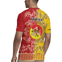 Personalized Italy Sicily Rugby Jersey Baroque Motif