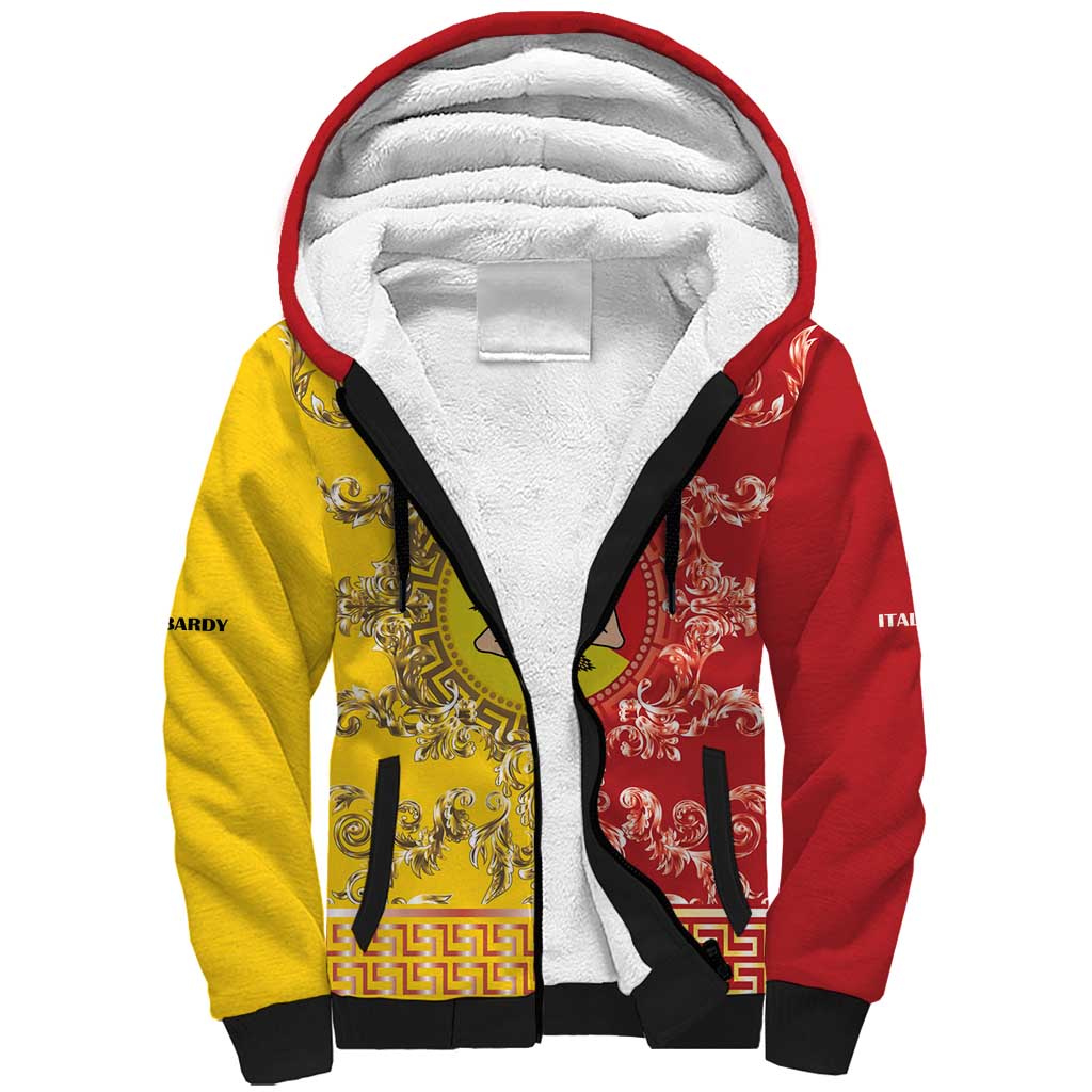Personalized Italy Sicily Sherpa Hoodie Baroque Motif