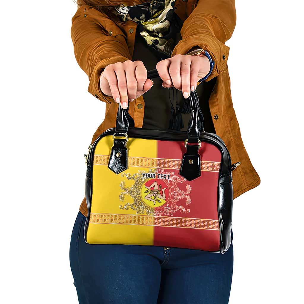 Personalized Italy Sicily Shoulder Handbag Baroque Motif