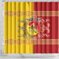 Personalized Italy Sicily Shower Curtain Baroque Motif