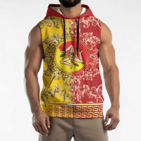Personalized Italy Sicily Sleeveless Hoodie Baroque Motif