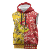 Personalized Italy Sicily Sleeveless Zip Hoodie Baroque Motif