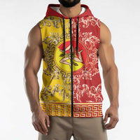 Personalized Italy Sicily Sleeveless Zip Hoodie Baroque Motif
