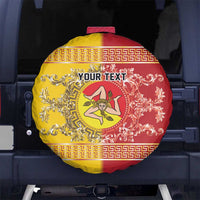 Personalized Italy Sicily Spare Tire Cover Baroque Motif