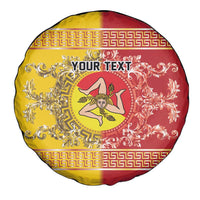 Personalized Italy Sicily Spare Tire Cover Baroque Motif