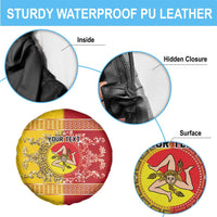 Personalized Italy Sicily Spare Tire Cover Baroque Motif