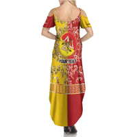 Personalized Italy Sicily Summer Maxi Dress Baroque Motif