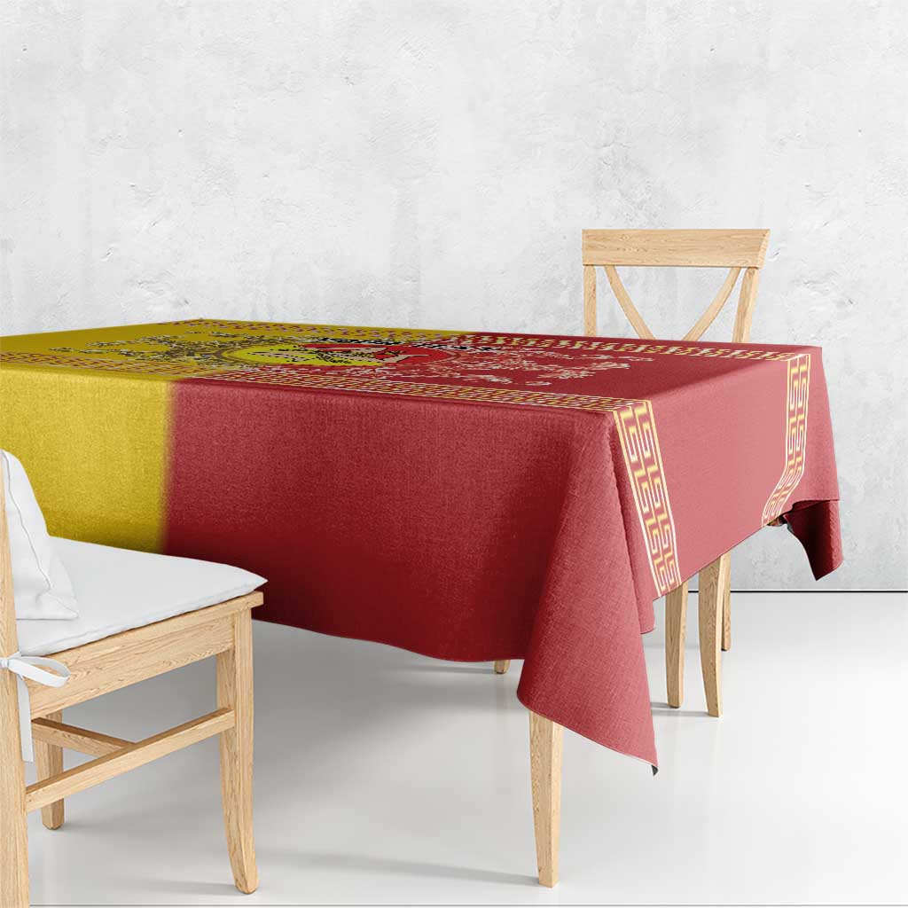 Personalized Italy Sicily Tablecloth Baroque Motif