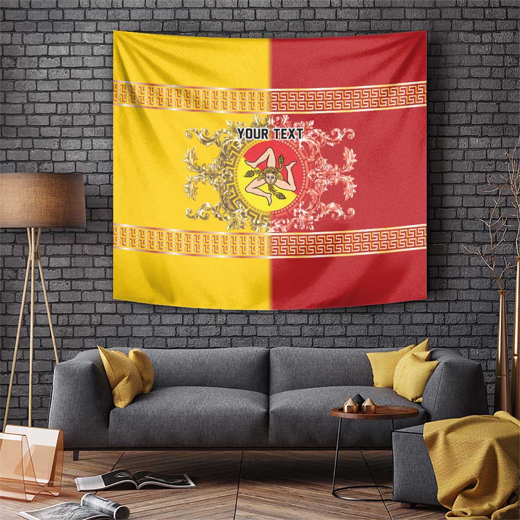 Personalized Italy Sicily Tapestry Baroque Motif