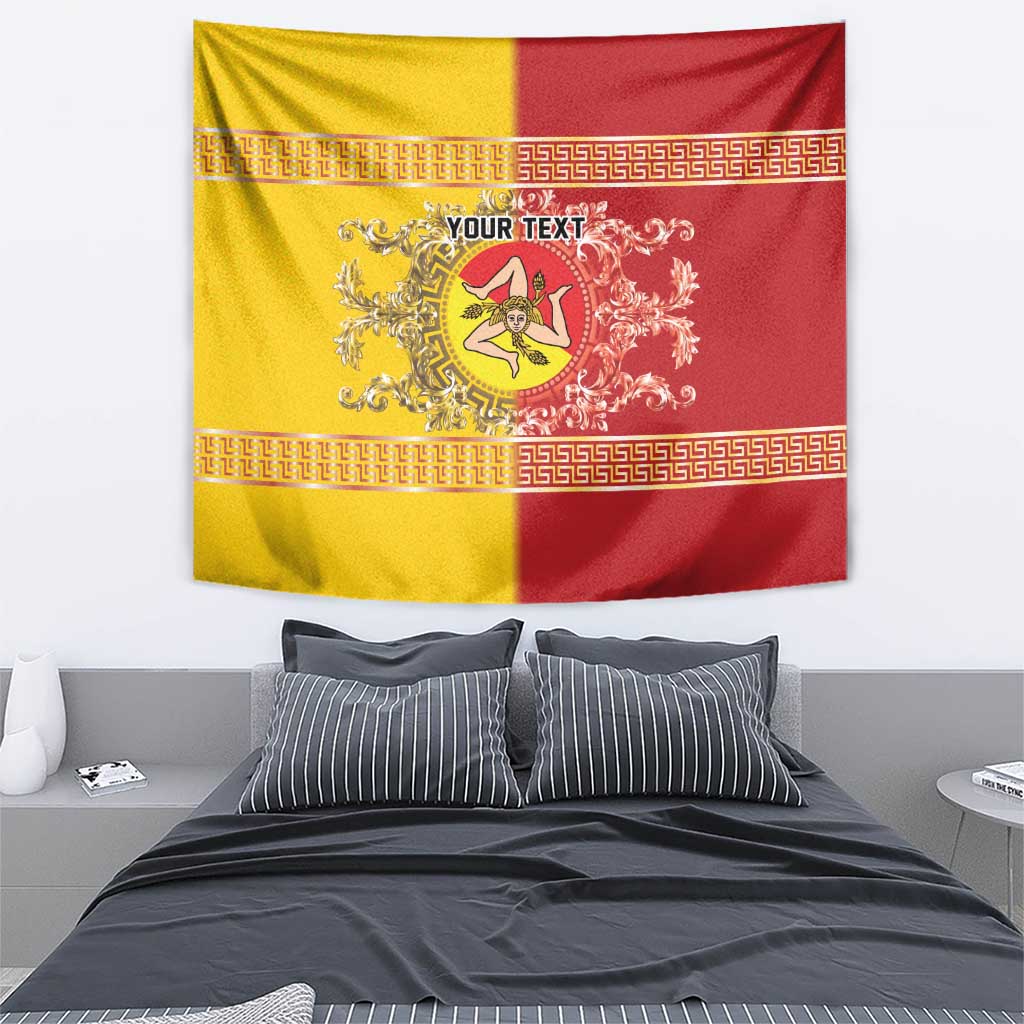 Personalized Italy Sicily Tapestry Baroque Motif