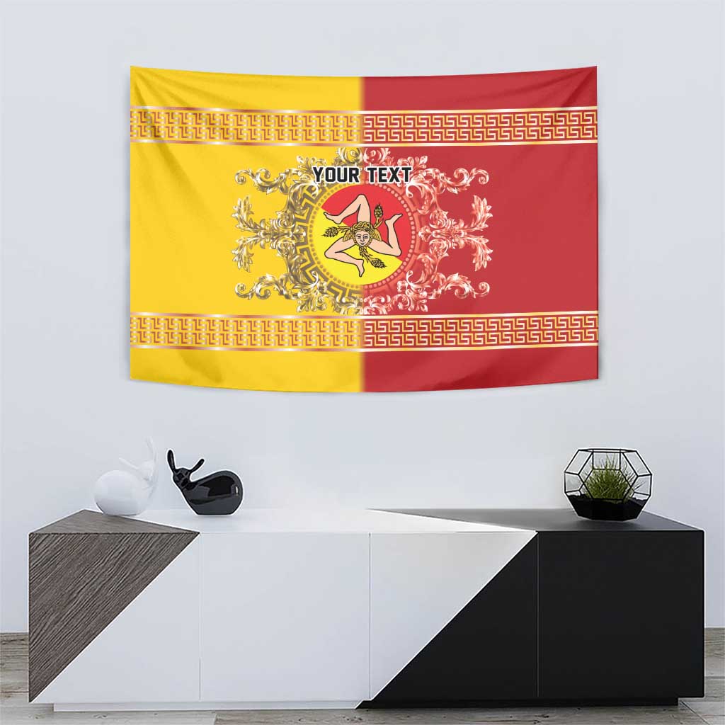 Personalized Italy Sicily Tapestry Baroque Motif