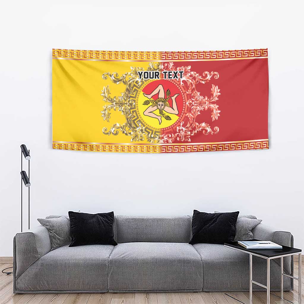 Personalized Italy Sicily Tapestry Baroque Motif