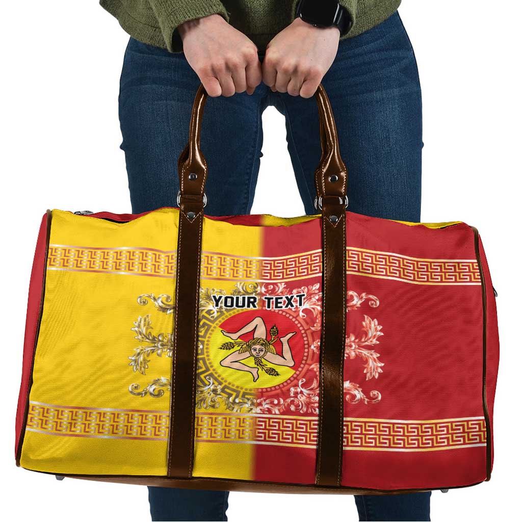 Personalized Italy Sicily Travel Bag Baroque Motif