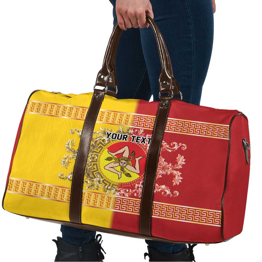 Personalized Italy Sicily Travel Bag Baroque Motif