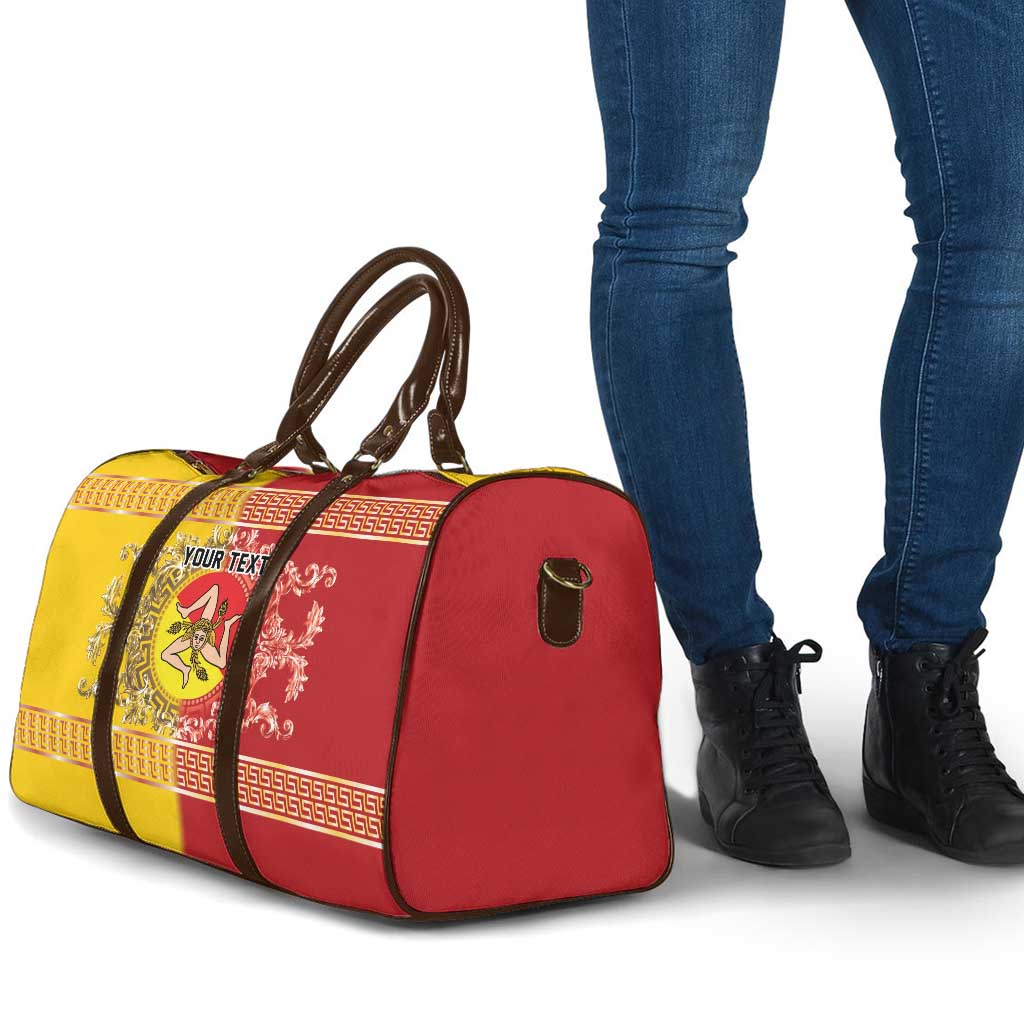 Personalized Italy Sicily Travel Bag Baroque Motif