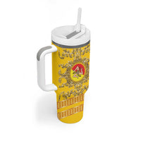 Personalized Italy Sicily Tumbler With Handle Baroque Motif