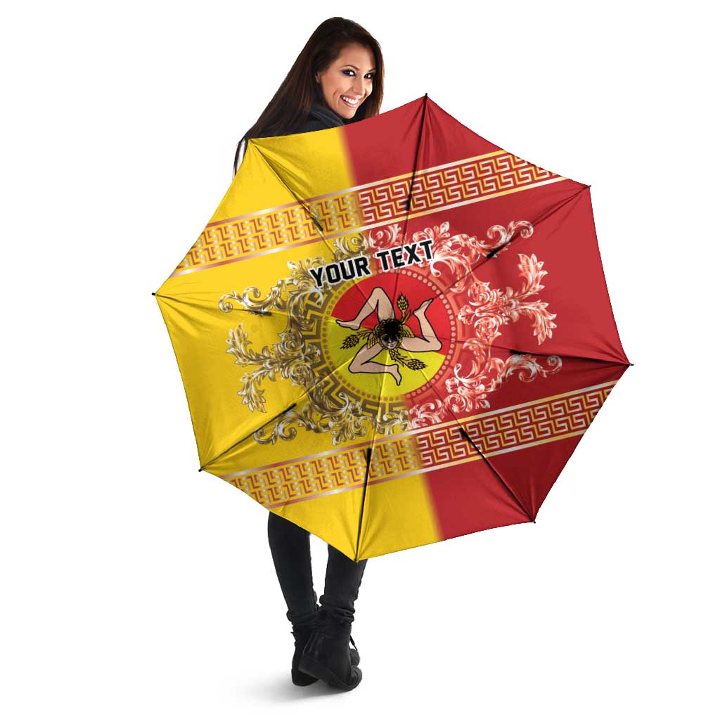 Personalized Italy Sicily Umbrella Baroque Motif