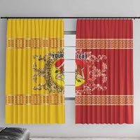 Personalized Italy Sicily Window Curtain Baroque Motif