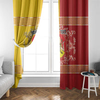 Personalized Italy Sicily Window Curtain Baroque Motif