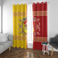 Personalized Italy Sicily Window Curtain Baroque Motif