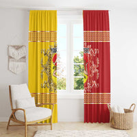 Personalized Italy Sicily Window Curtain Baroque Motif