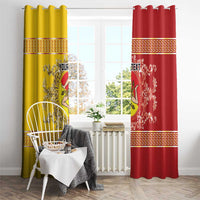 Personalized Italy Sicily Window Curtain Baroque Motif