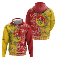 Personalized Italy Sicily Zip Hoodie Baroque Motif