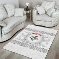 Personalized Italy Tuscany Area Rug Baroque Motif