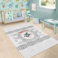 Personalized Italy Tuscany Area Rug Baroque Motif