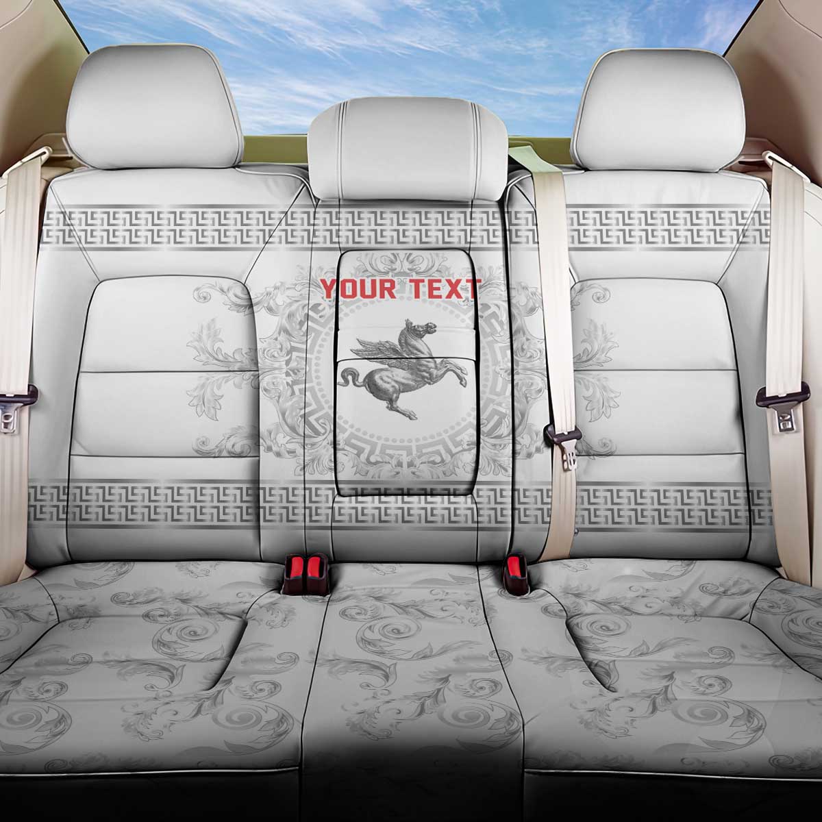 Personalized Italy Tuscany Back Car Seat Cover Baroque Motif