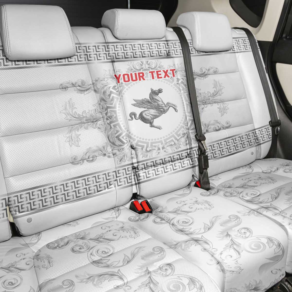 Personalized Italy Tuscany Back Car Seat Cover Baroque Motif