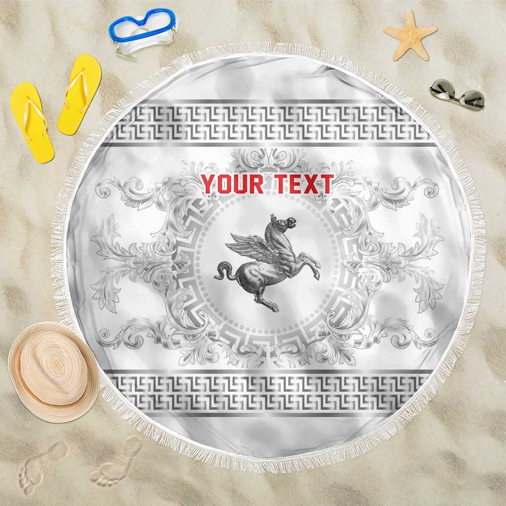 Personalized Italy Tuscany Beach Blanket Baroque Motif