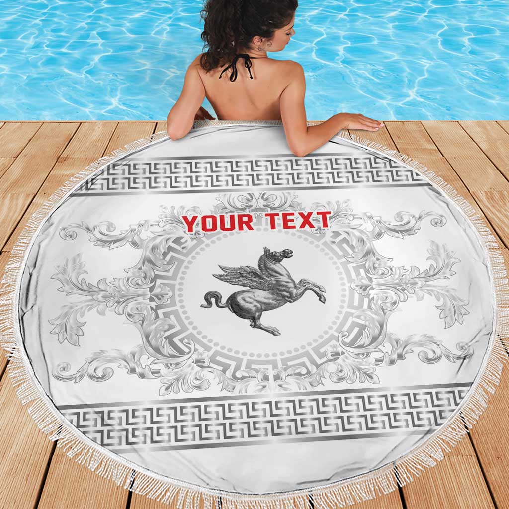Personalized Italy Tuscany Beach Blanket Baroque Motif