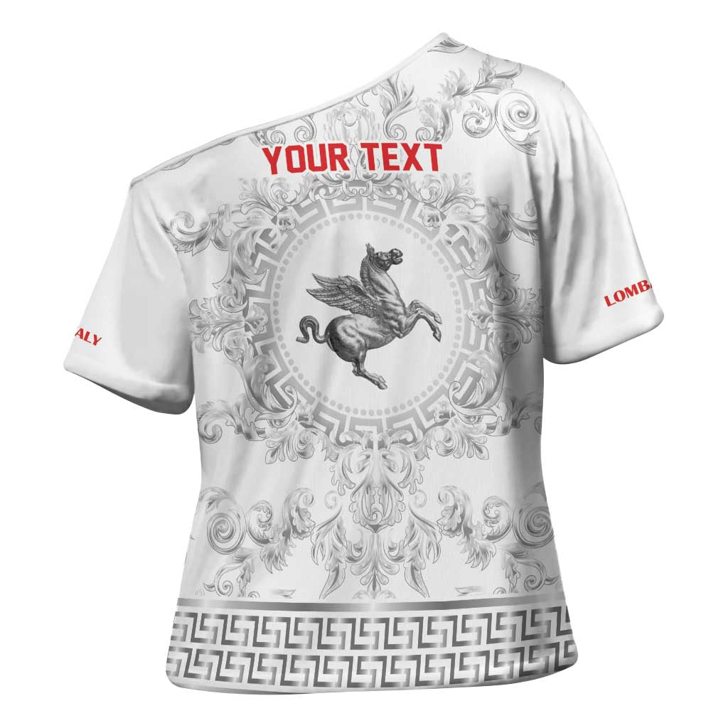 Personalized Italy Tuscany Cross Shoulder Shirt Baroque Motif