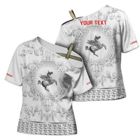 Personalized Italy Tuscany Cross Shoulder Shirt Baroque Motif