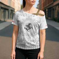 Personalized Italy Tuscany Cross Shoulder Shirt Baroque Motif