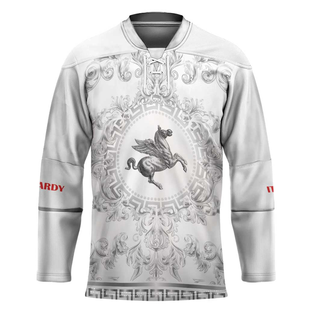 Personalized Italy Tuscany Hockey Jersey Baroque Motif