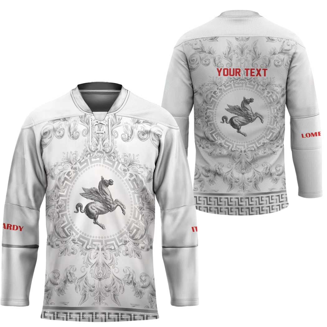 Personalized Italy Tuscany Hockey Jersey Baroque Motif